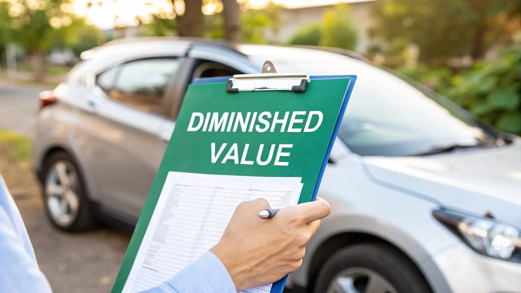 Diminished value assessment for vehicle