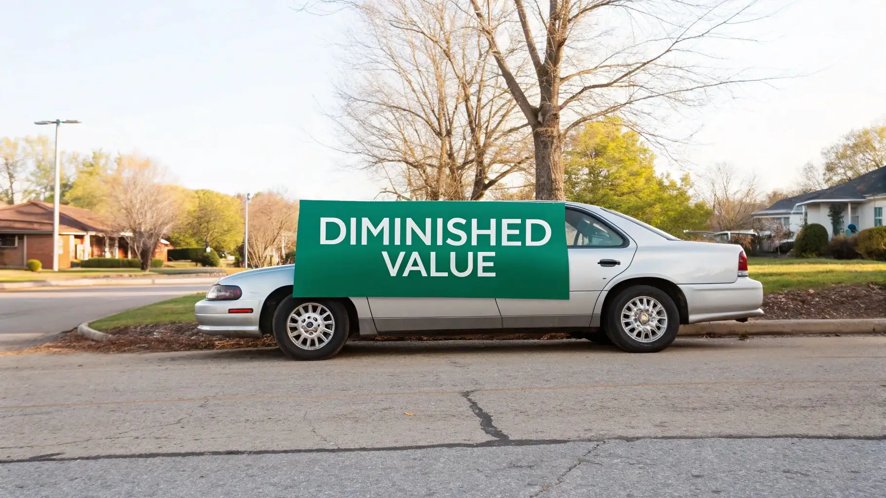 showing a car in street the question is how much does accident devalue car