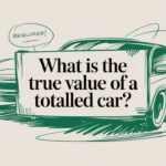 value of a totalled car shown in the image